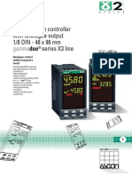 Double Action Controller With Analogue Output 1/8 DIN - 48 X 96 MM Series X3 Line