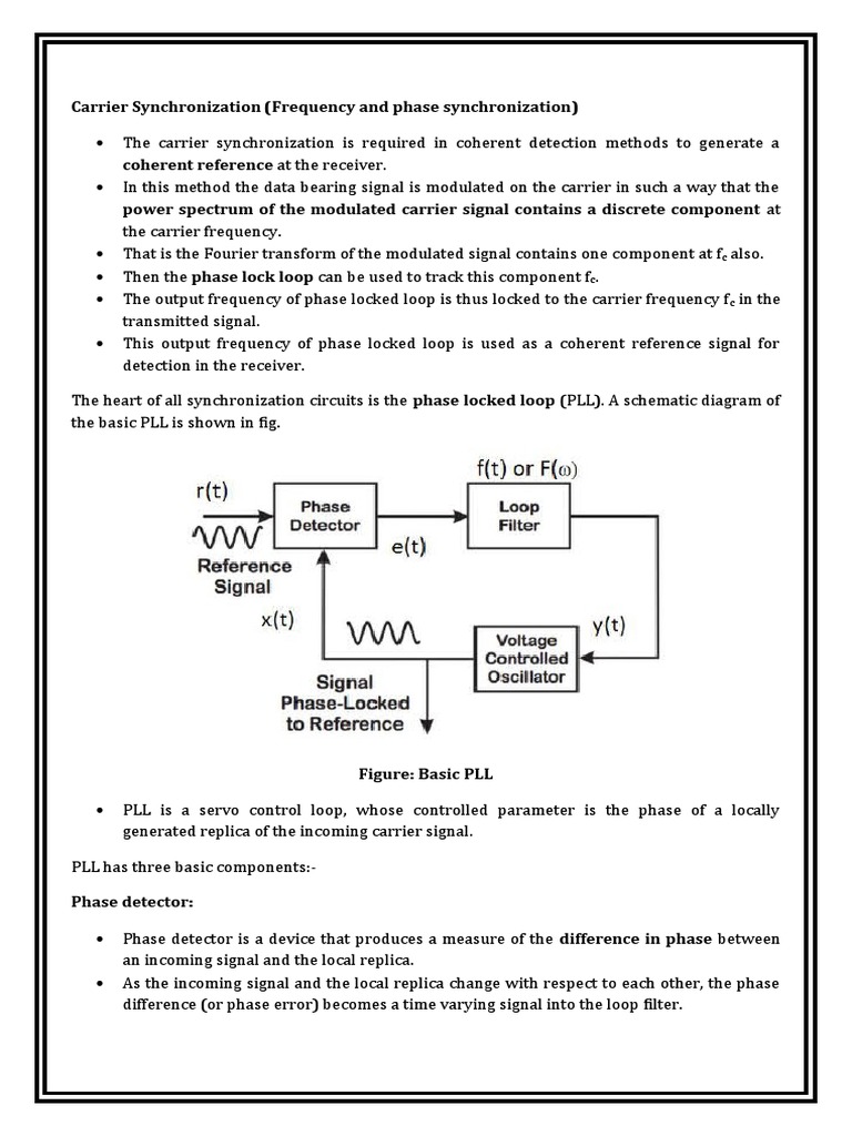 Synchronization | PDF | Detector (Radio) | Telecommunications Engineering