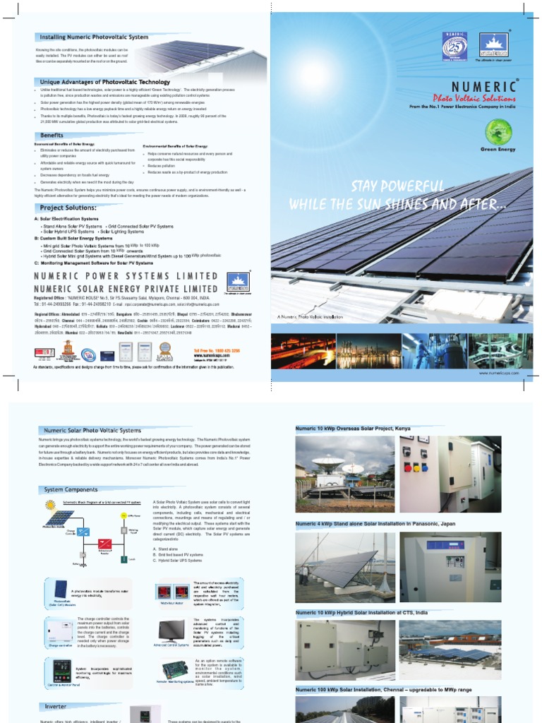 Benefits of Photovoltaic Solar Systems | PDF | Photovoltaic System ...