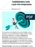 Las Ocho Habilidades Más Valoradas Por Las Empresas Hoy