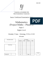 Mathematics (Project Maths - Phase 2) : Junior Certificate Examination 2014