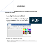 Lab Session: Highlight Selected Text