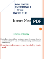 Lecturenote - 1268381777hydrropower Lecturew Note