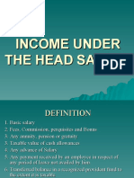 Income Under The Head Salary
