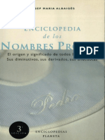 Josep Maria Albaiges, Enciclopedia de Los Nombres Propios