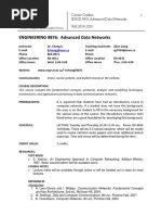 Course Outline - Advanced Data Networks