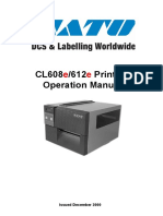 CL608 /612 Printers Operation Manual: Issued December 2000