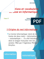 Définitions Et Vocabulaire de Base en Informatique