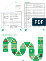 Body Idiom Board Game Answers: Instruction Sheet