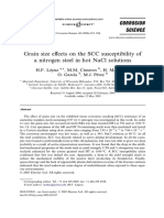 Grain Size Effects On The SCC Susceptibility of A Nitrogen Steel in Hot Nacl Solutions