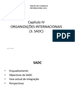 Dci - Capítulo Iv - Organizações Internacionais - Sadc - I