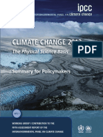 IPCC REPORT SUMMARIZES UNEQUIVOCAL EVIDENCE OF CLIMATE CHANGE