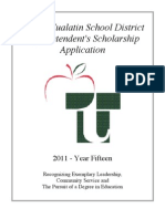 Supt Scholarship Application 2011