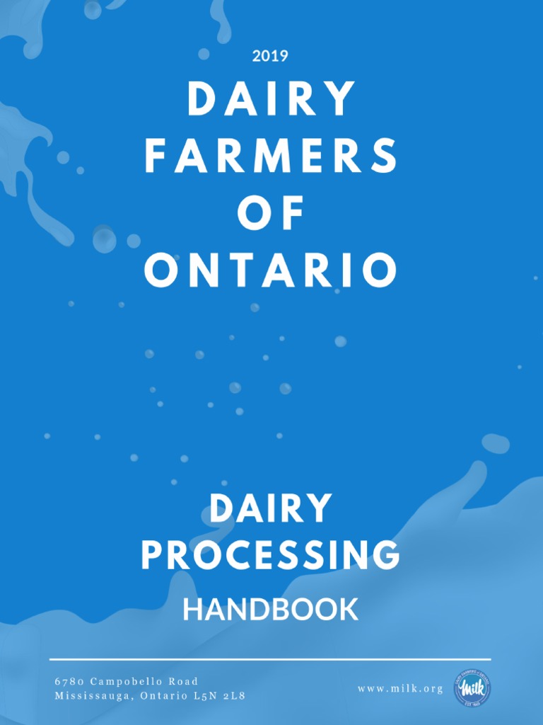 DFO Dairy Processing Handbook Guide | PDF | Dairy | Food Safety
