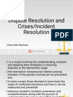 Dispute Resolution and Crises/Incident Resolution: Cherry Mie Rautraut