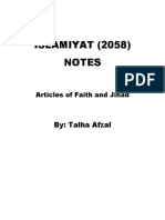 ISLAMIYAT (2058) Notes: By: Talha Afzal