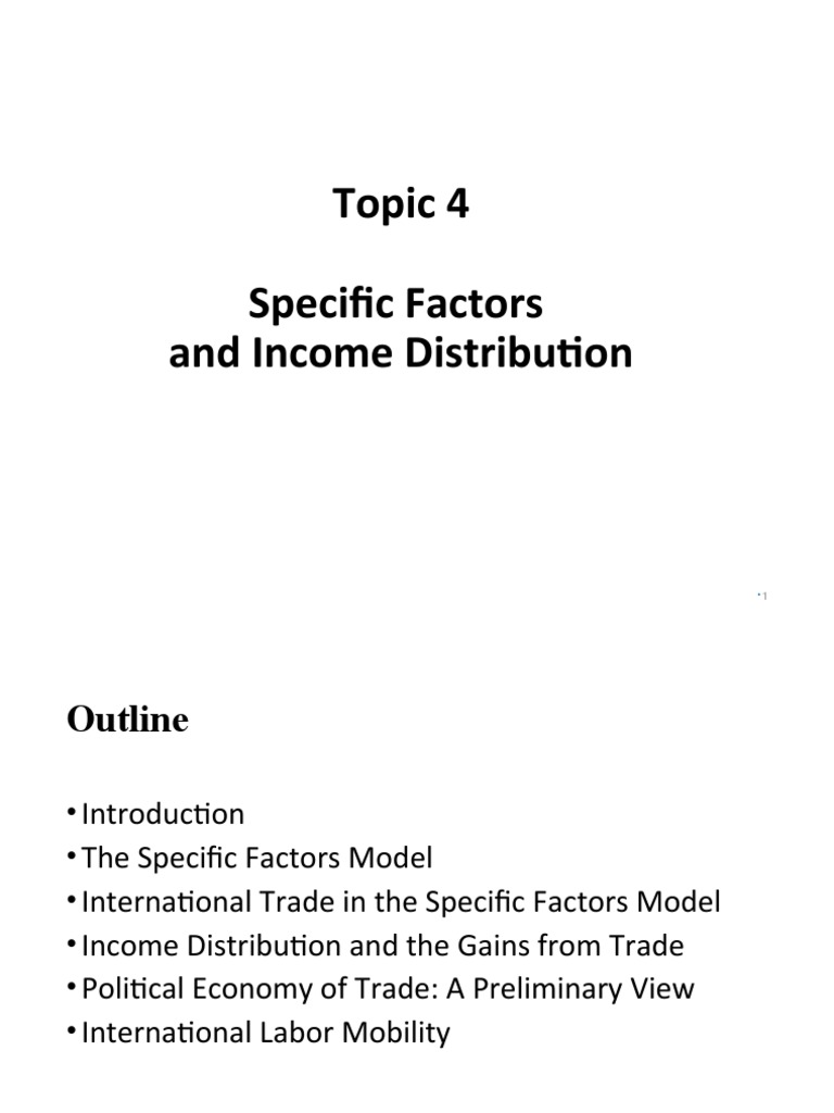 Specific Factors Model and Income Distribution | PDF | Labour Economics ...
