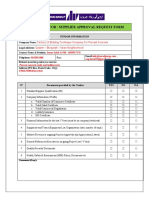 Vendor Submittal Checklist - MOI Project