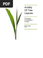 Acidity Analysis of Tea Leaves | PDF