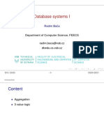 Database Systems I: Department of Computer Science, FEECS