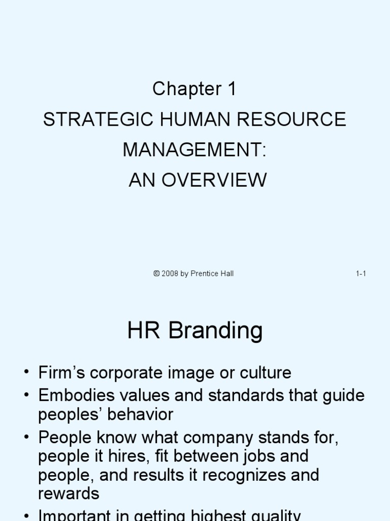 Strategic Human Resource Management | PDF | Human Resource Management ...