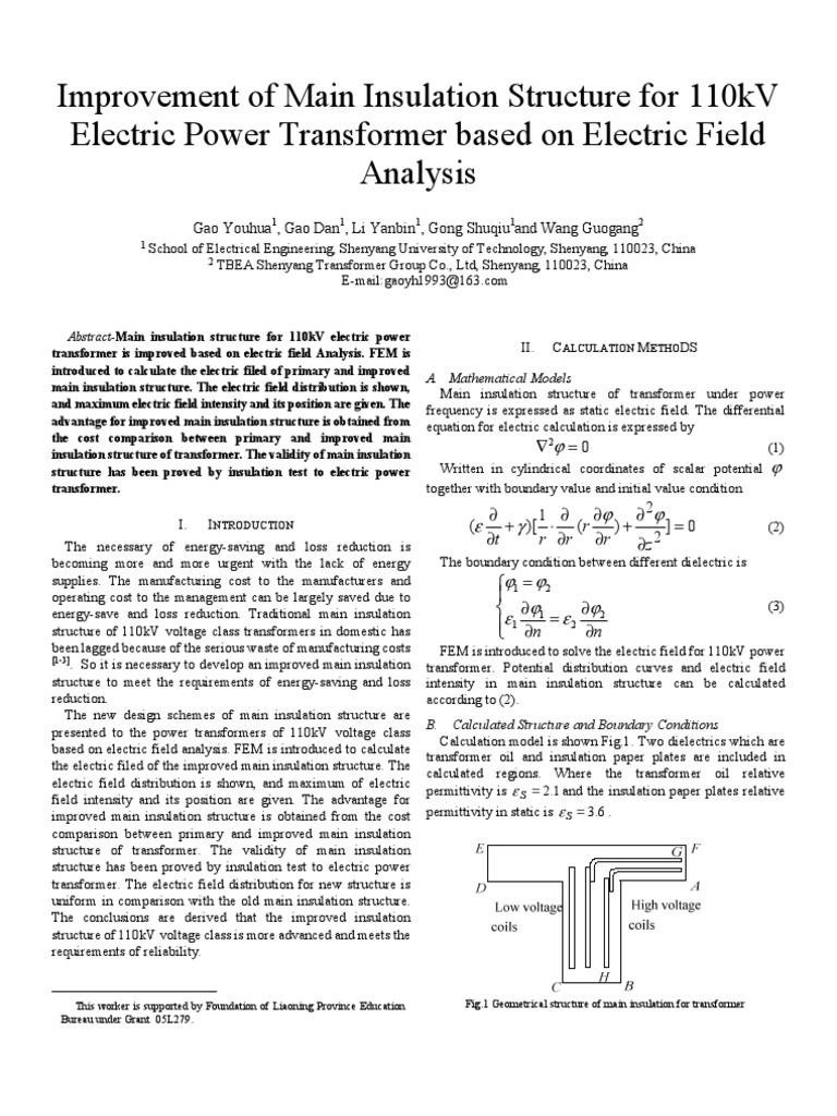 Enhanced Insulation for 110kV Transformers | PDF | Transformer ...