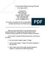 Corporate Restructuring Review For April 2011