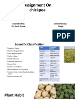 Assignment On Chickpea: Submitted To: Dr. Sunil Kumar Submitted By: Pooja