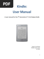 A User Manual For The 4 Generation 6" E Ink Display Kindle