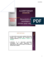 Récursivité Et Paradigme Diviser Pour Régner : Master1