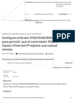 Configure El Stratix 5700 - 5400 - 8000 - 8300 para Permitir Que El Controlador RSLinx Classic Ethernet - IP Explore Una Subred Remota