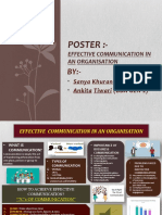 Poster:-: Effective Communication in An Organisation