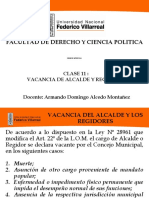 Clase 12-d. Municipal - Vacancia de Alcalde y Regidores