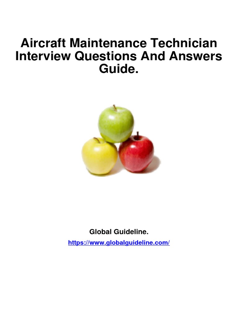 Aircraft Maintenance Technician Interview Questions and Answers 29872 ...