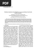 Prediction of Polyester/cotton Blended Rotor-Spun Yarns Hairiness Based On The Machine Parameters