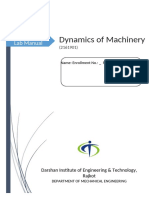 Kinematics and Dynamics of Machinery Lab Manual