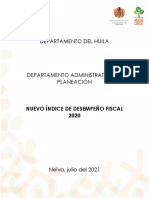 Indice de Desempeño Fiscal 2020