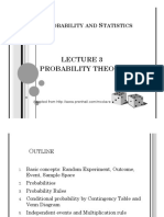 Probability Theory: Robability and Tatistics