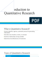 An Introduction To Quantitative Research
