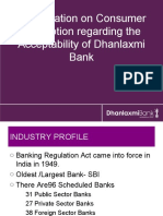 Consumer Perception of Dhanlaxmi Bank