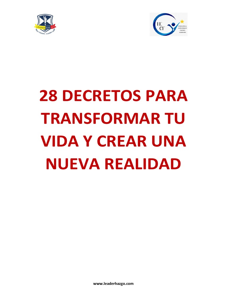 Decretos para Transformar tu Vida | PDF | Amor | Felicidad