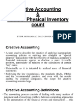Lec#10-Creative Accounting and Inventory Count