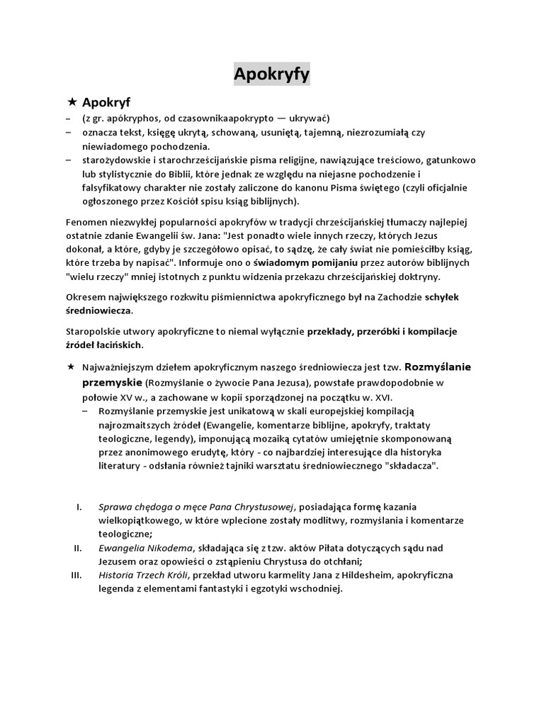 Apokryfy | PDF