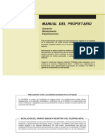 Manual Del Propietario: Operación Mantenimiento Especificaciones