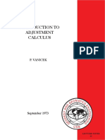 P. Vanicek, Introduction To Adjustment Calculus