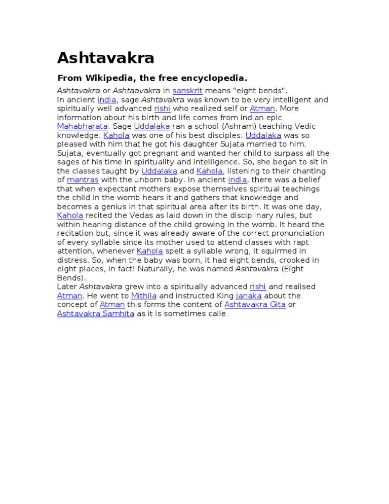 Ashtavakra | PDF