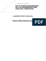 Rock Mechanics Lab Manual 2019