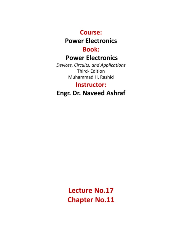 Power Electronics Power Electronics Course Book PDF Power