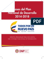 Bases Plan Nacional de Desarrollo 2014-2018