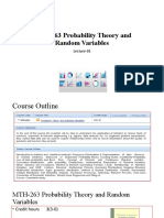 MTH-263 Probability Theory and Random Variables